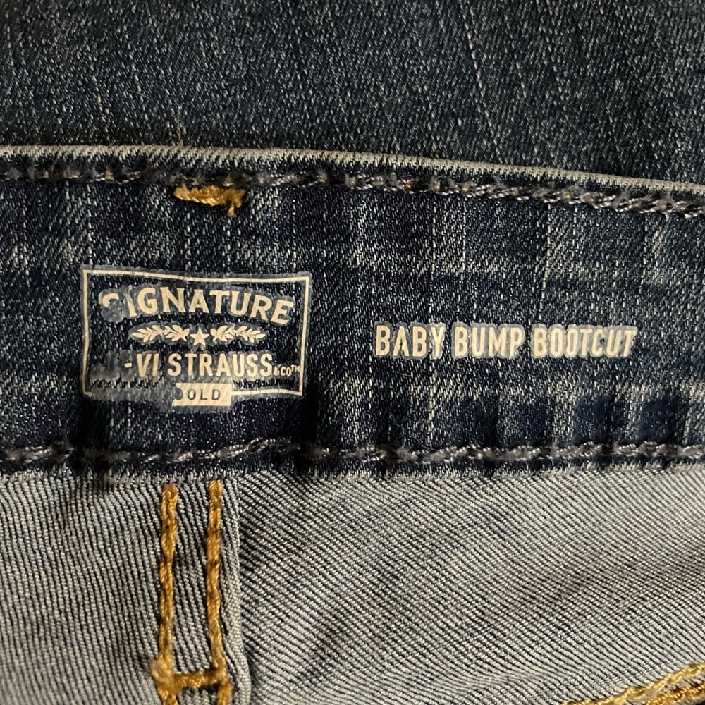 Levi Strauss Signature Gold Size XL Baby Bump Bootcut Maternity Jeans - Picture 4 of 6